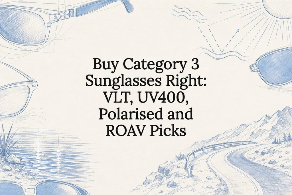 Buy Category 3 Sunglasses Right: VLT, UV400, Polarised and ROAV Picks