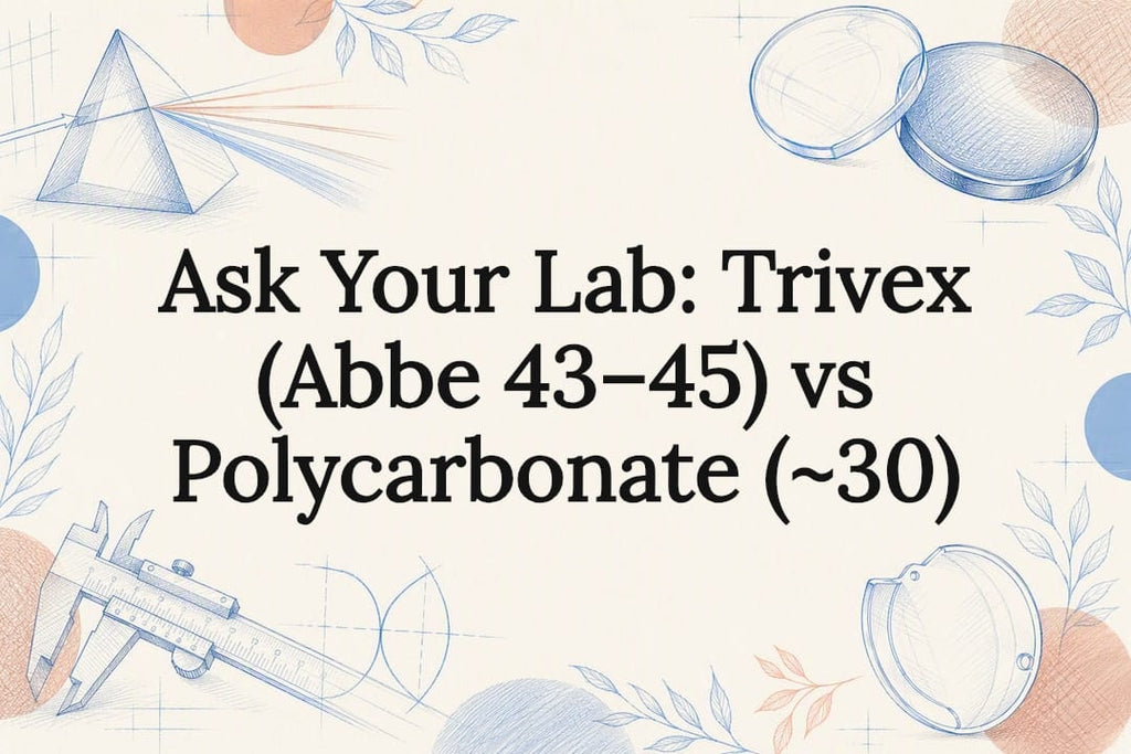 Ask Your Lab: Trivex (Abbe 43–45) vs Polycarbonate (~30)