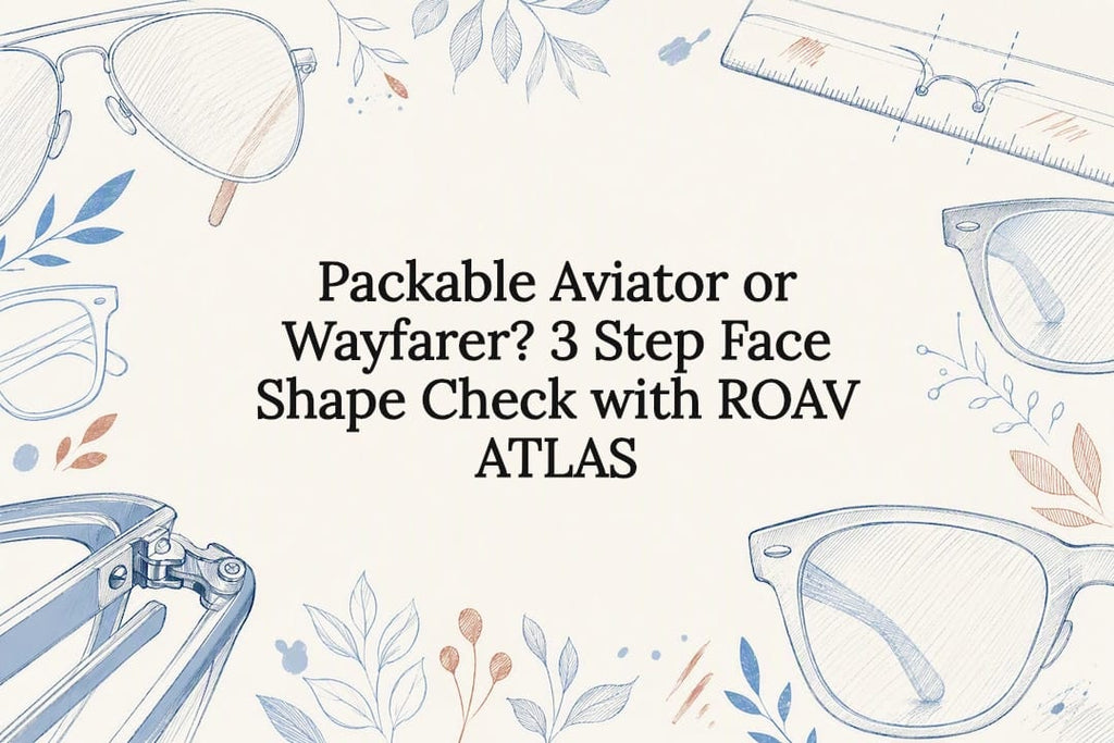 Packable Aviator or Wayfarer? 3 Step Face Shape Check with ROAV ATLAS