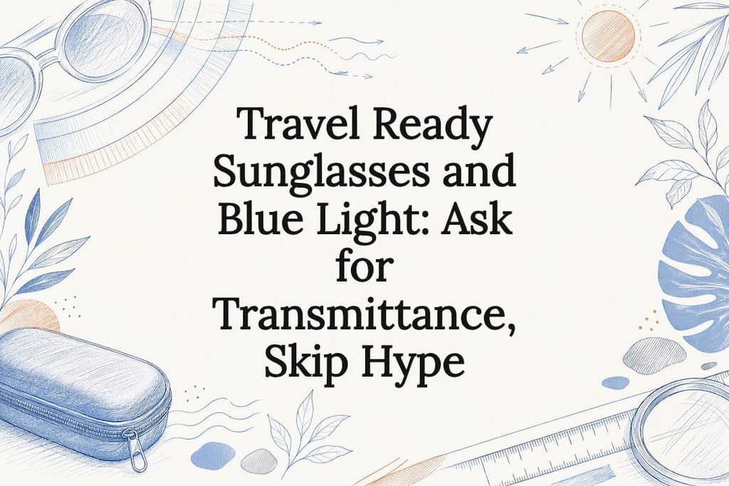 Travel Ready Sunglasses and Blue Light: Ask for Transmittance, Skip Hype