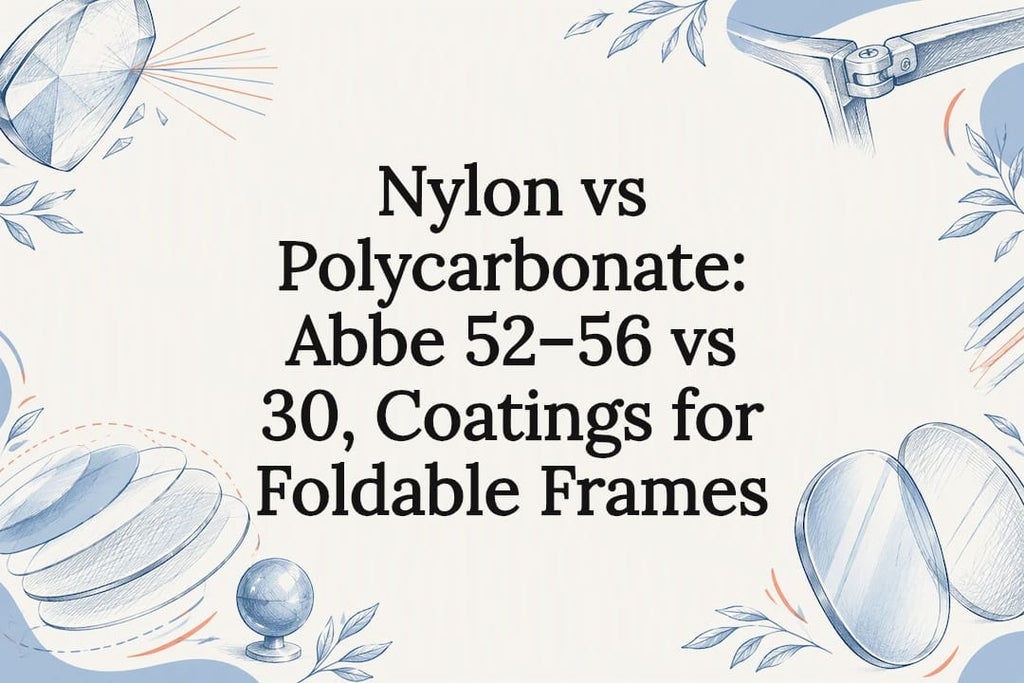Nylon vs Polycarbonate: Abbe 52–56 vs 30, Coatings for Foldable Frames