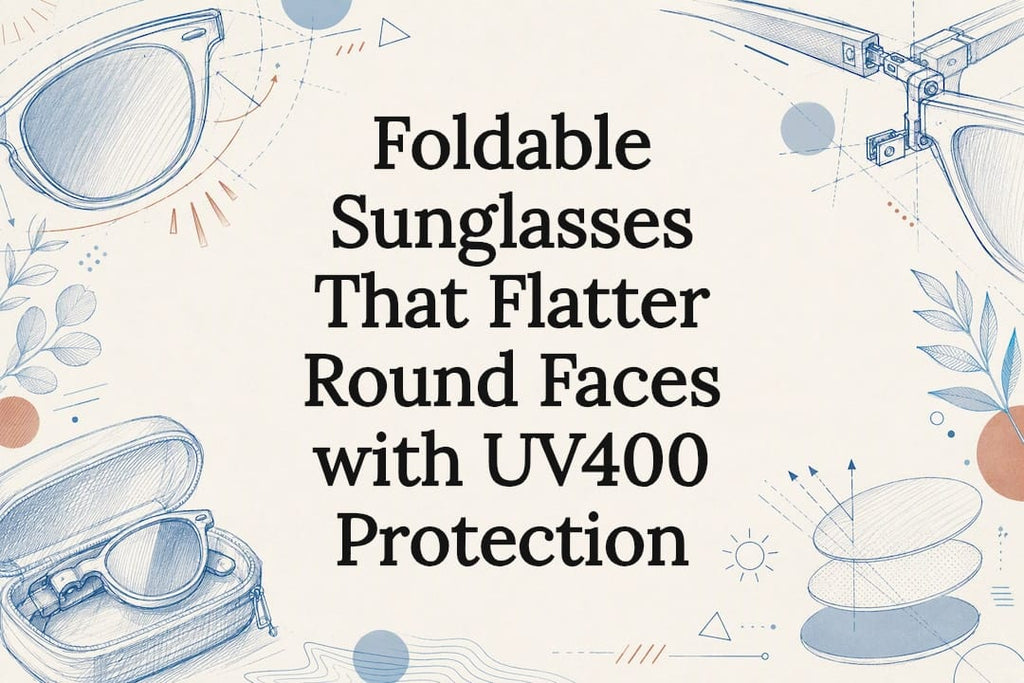 Foldable Sunglasses That Flatter Round Faces with UV400 Protection