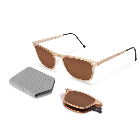 FRANKLIN Gold | Brown - ROAV Eyewear | Official Retailer